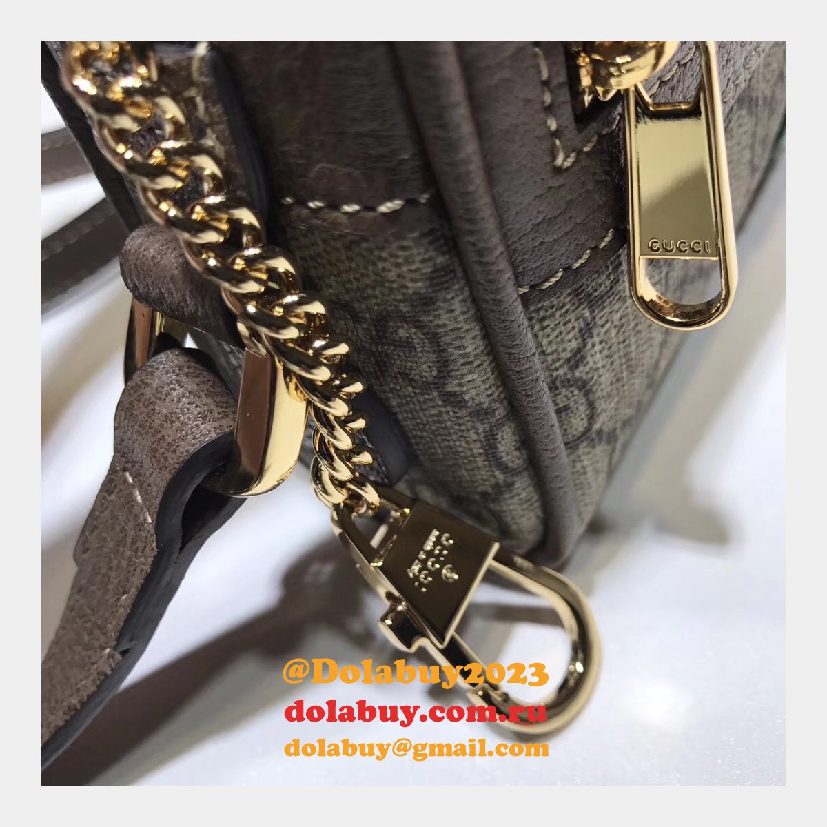 Knockoff Gucci Suede Ophidia Mini 517350 Bag