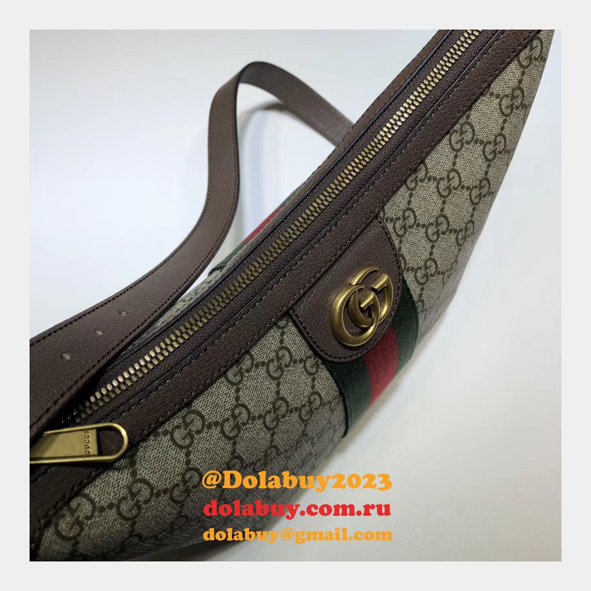 Fake Gucci High Quality Beige Ophidia GG small shoulder 598125 bag