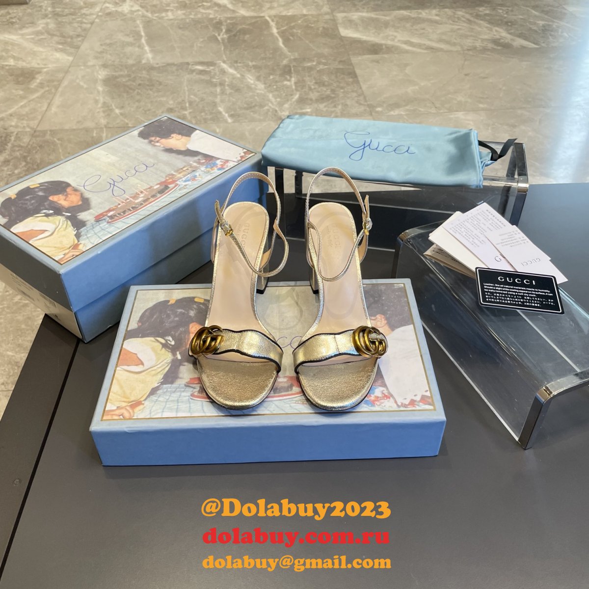 Replica Gucci Wholesale Classic High Heel Sandals Shoes
