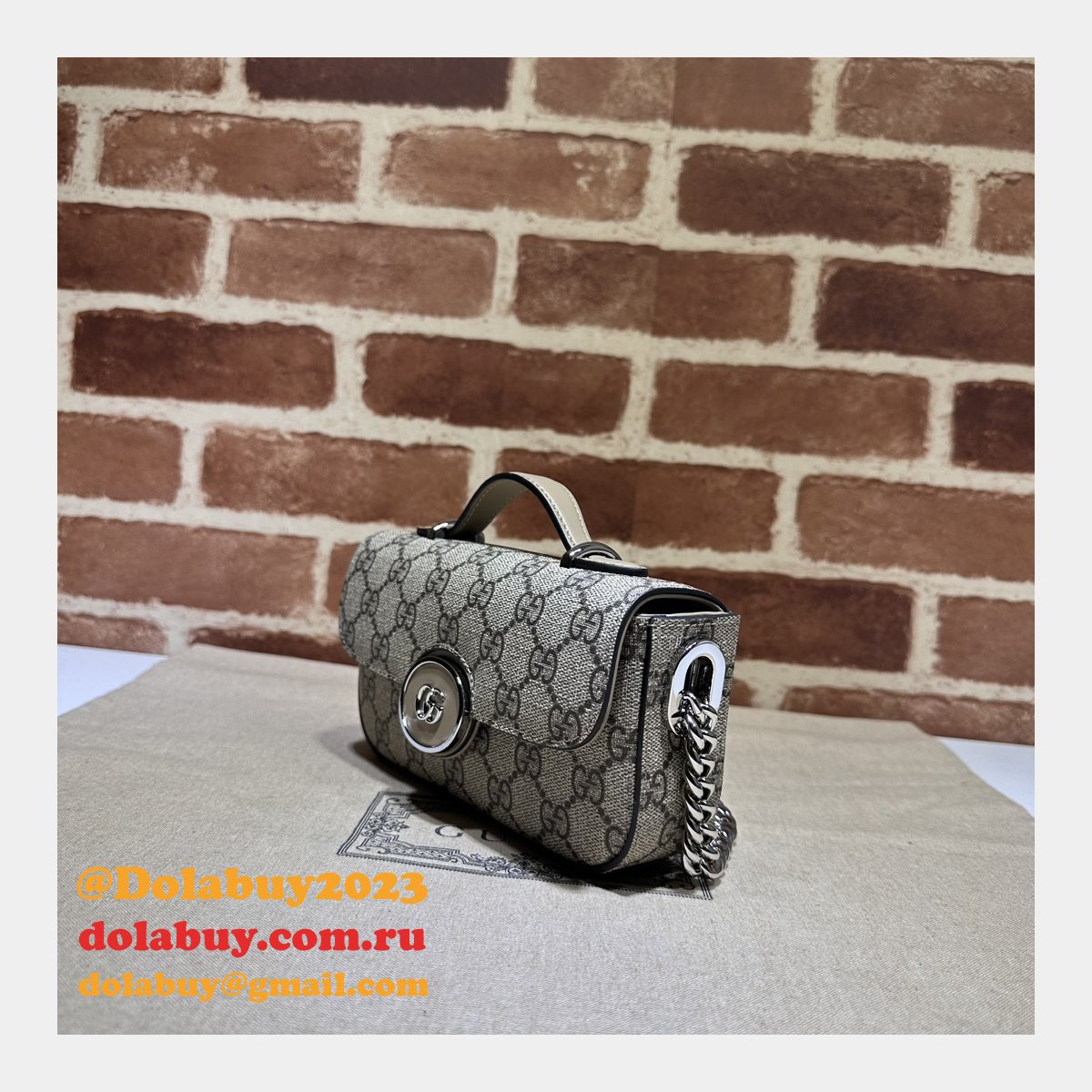 Petite GG Chain 1:1 Mirror 760194 Replicas Gucci Handbags