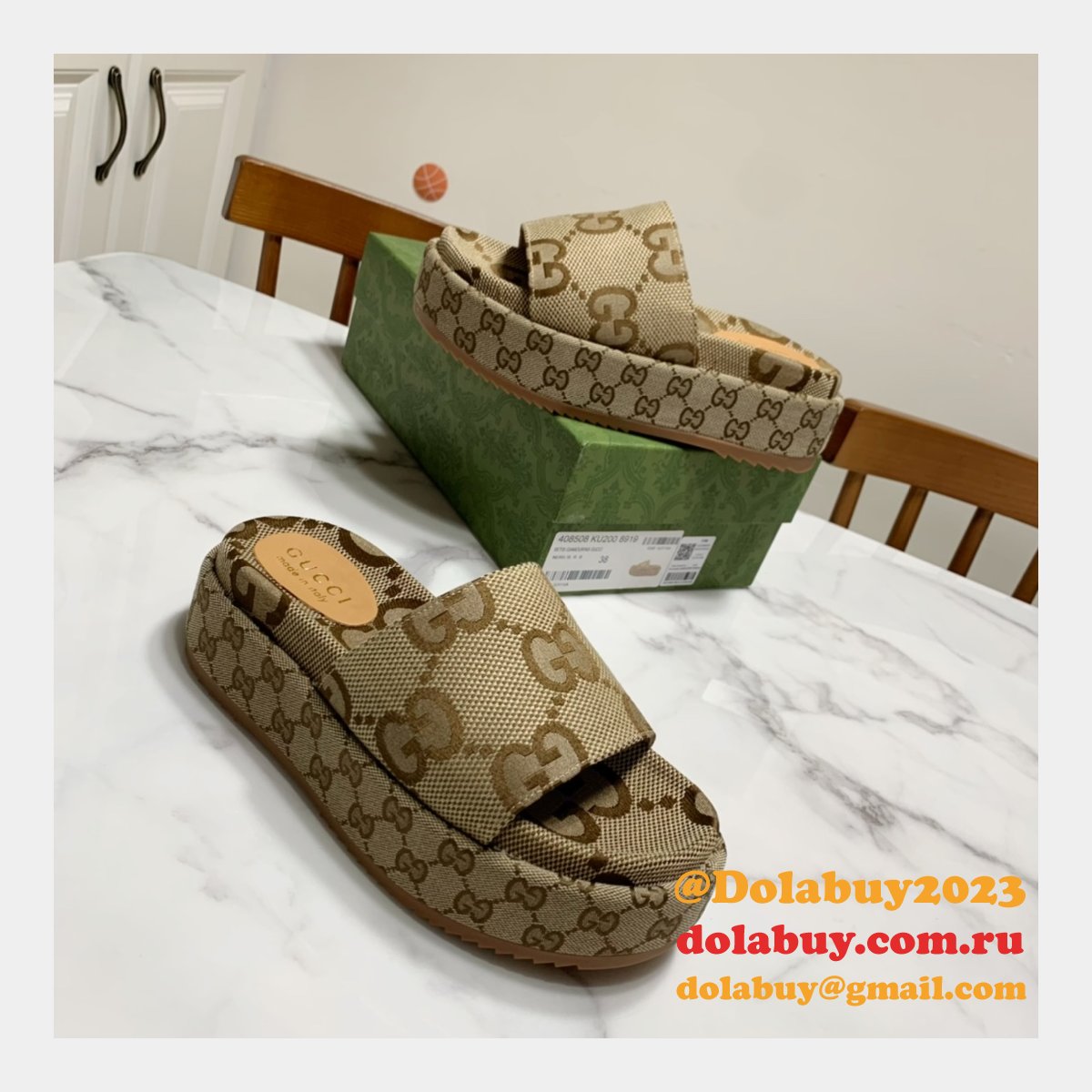 Canvas Slippers Replica Gucci Best High Quality Shoes