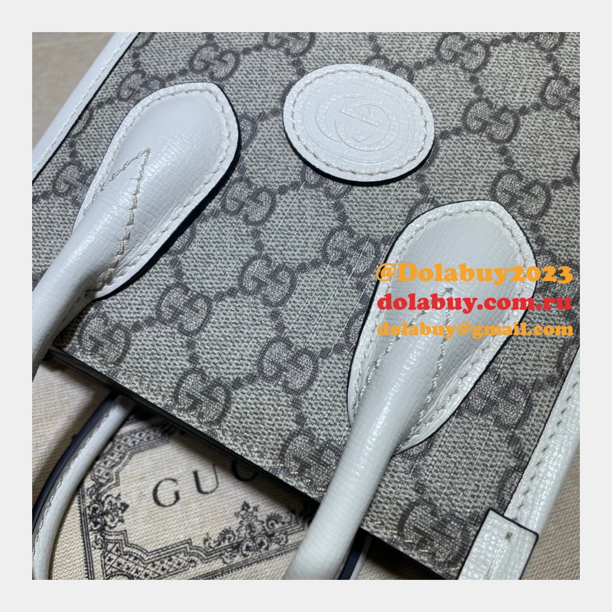 Shop Now Gucci Replica Mini tote bag with Interlocking G 671623 GG Supreme