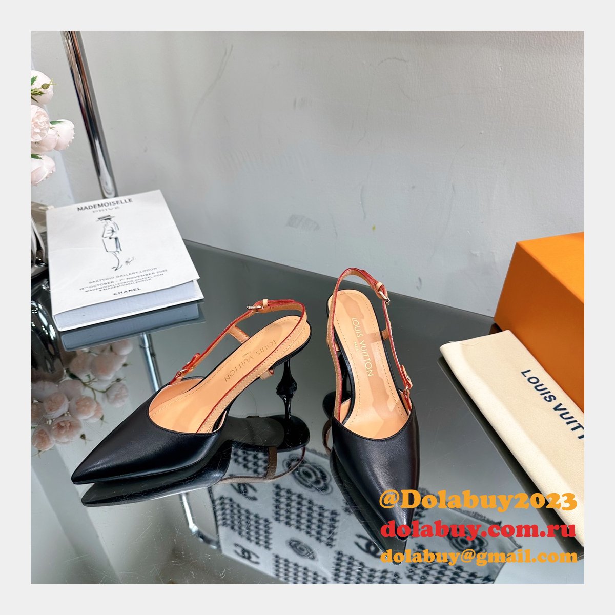 Louis Vuitton 1:1 Mirror Blossom Slingback Pump Shoes