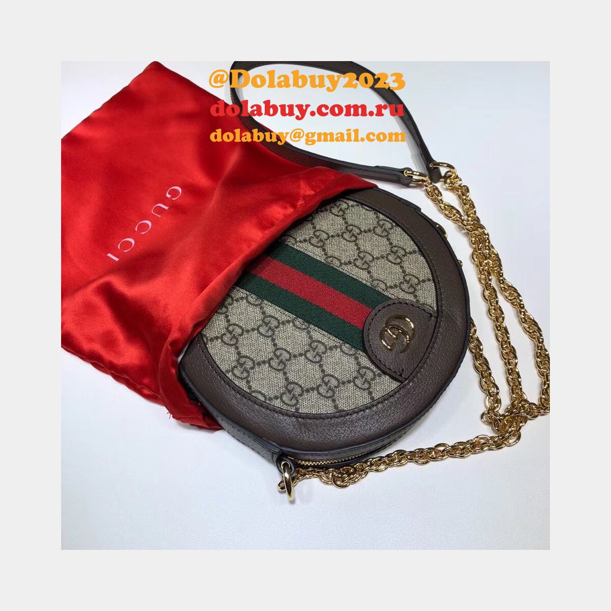 Best Gucci High Quality Ophidia mini round shoulder 550618 bag
