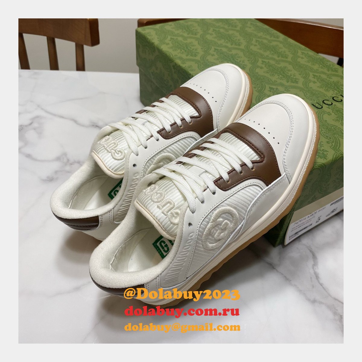 Gucci Replica Inspired Mac80 Leather Low-top Sneakers 1:1 Mirror Shoes