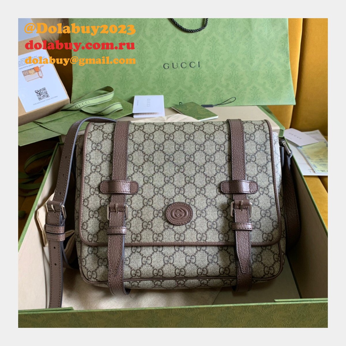High Quality Gucci Replica 658542 GG Messenger bag in GG Supreme