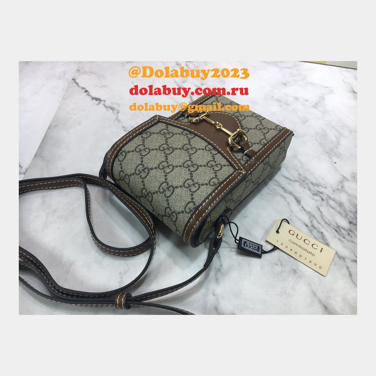 Replica Gucci Brown Gucci Horsebit 1955 mini 625615 bag