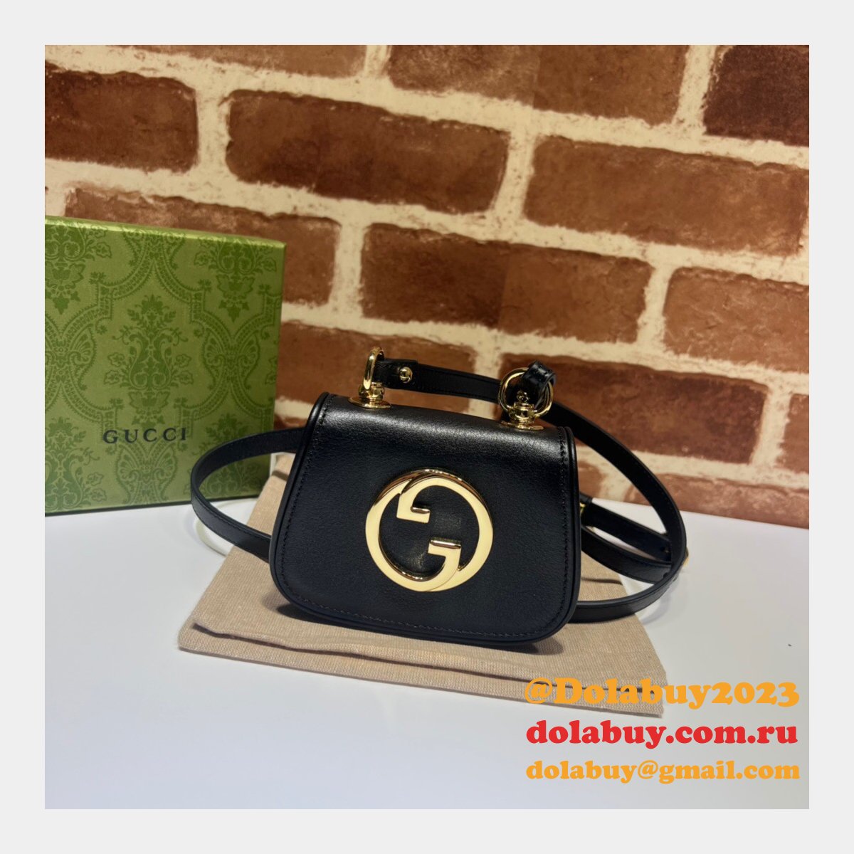 Designer Gucci High Quality 698635 Blondie Card Case Wallet
