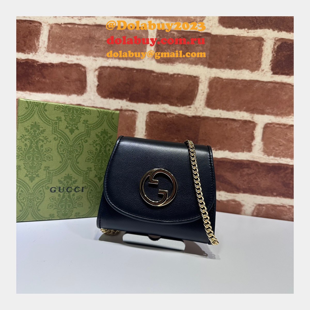Gucci Fake Blondie Compact Chain Wallet Top Quality 725219 Bag