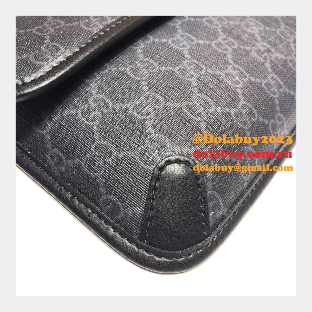 Gucci Top Quality 598113 GG Black belt bag