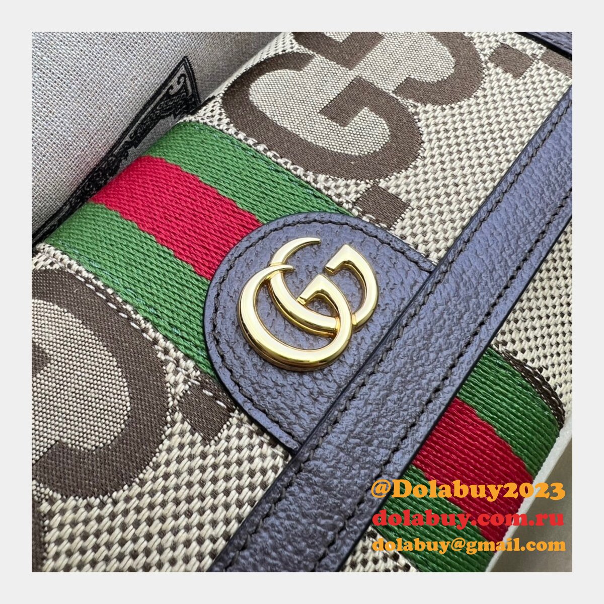 Replica Gucci High Quality GG Supreme Ophidia Continental 523153 Wallet