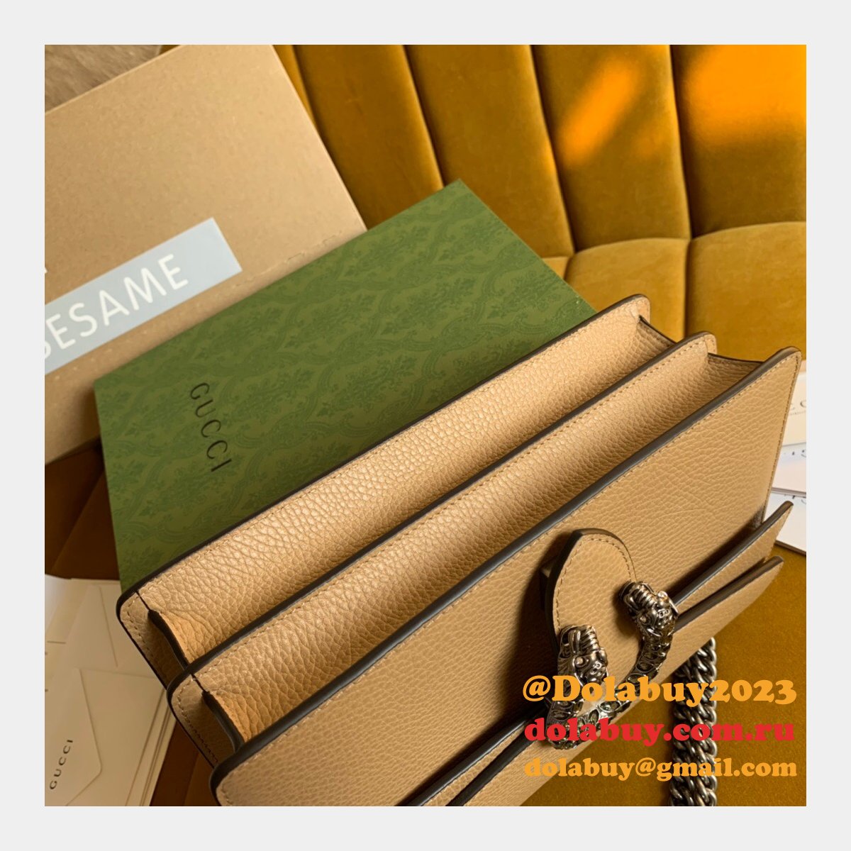 Best Gucci Replica 400249 Dionysus GG Shoulder Brown Bag