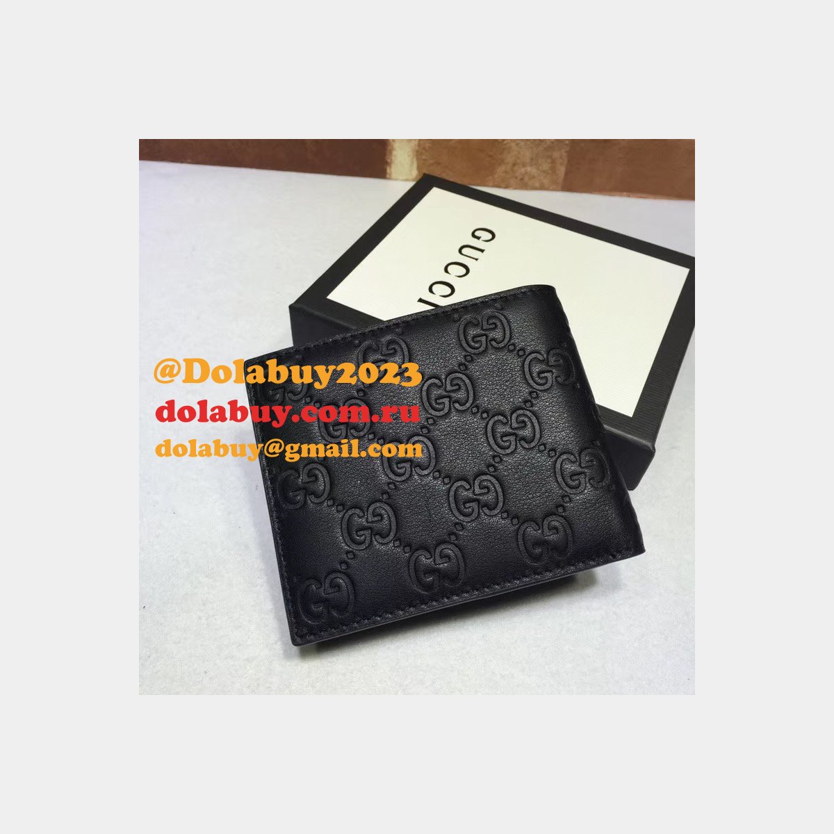Top Quality Gucci Replica Black Gucci Signature 365466 Wallet
