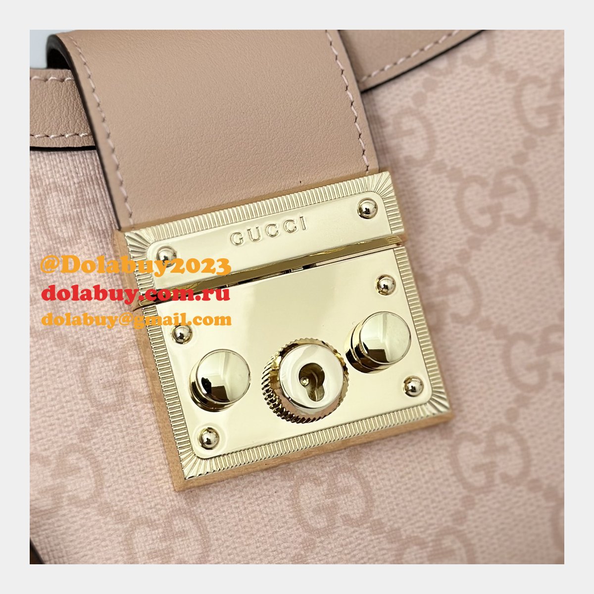 Padlock Fashion Gucci Duplicate Shoulder 811705 Bag