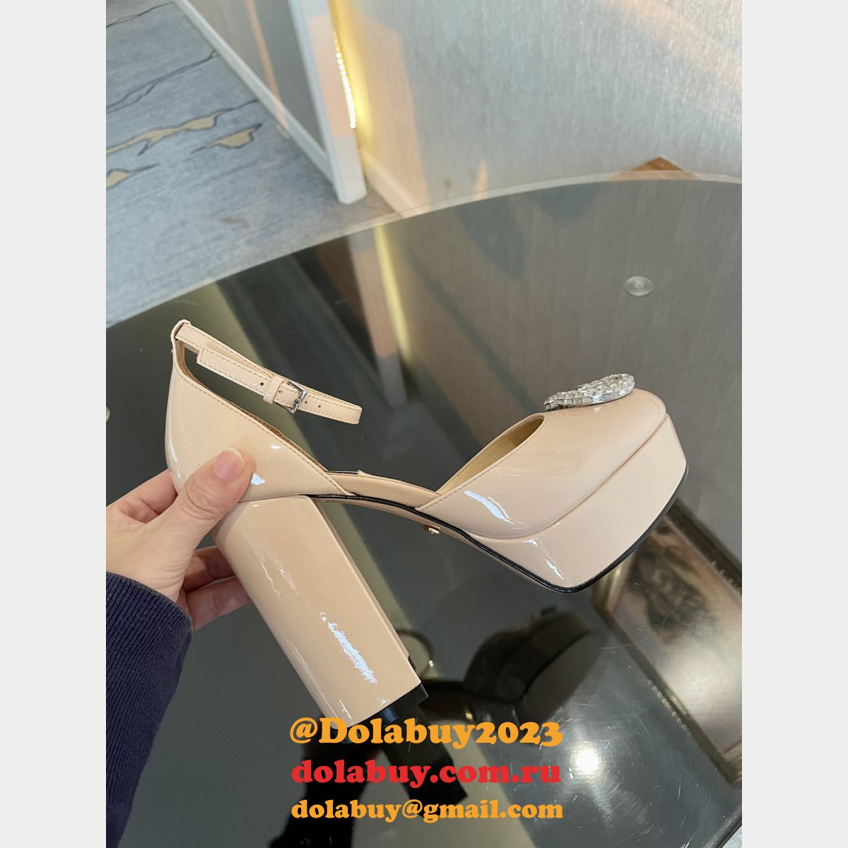 High Quality GUCCI high Plat form Fashion Perfect shoes