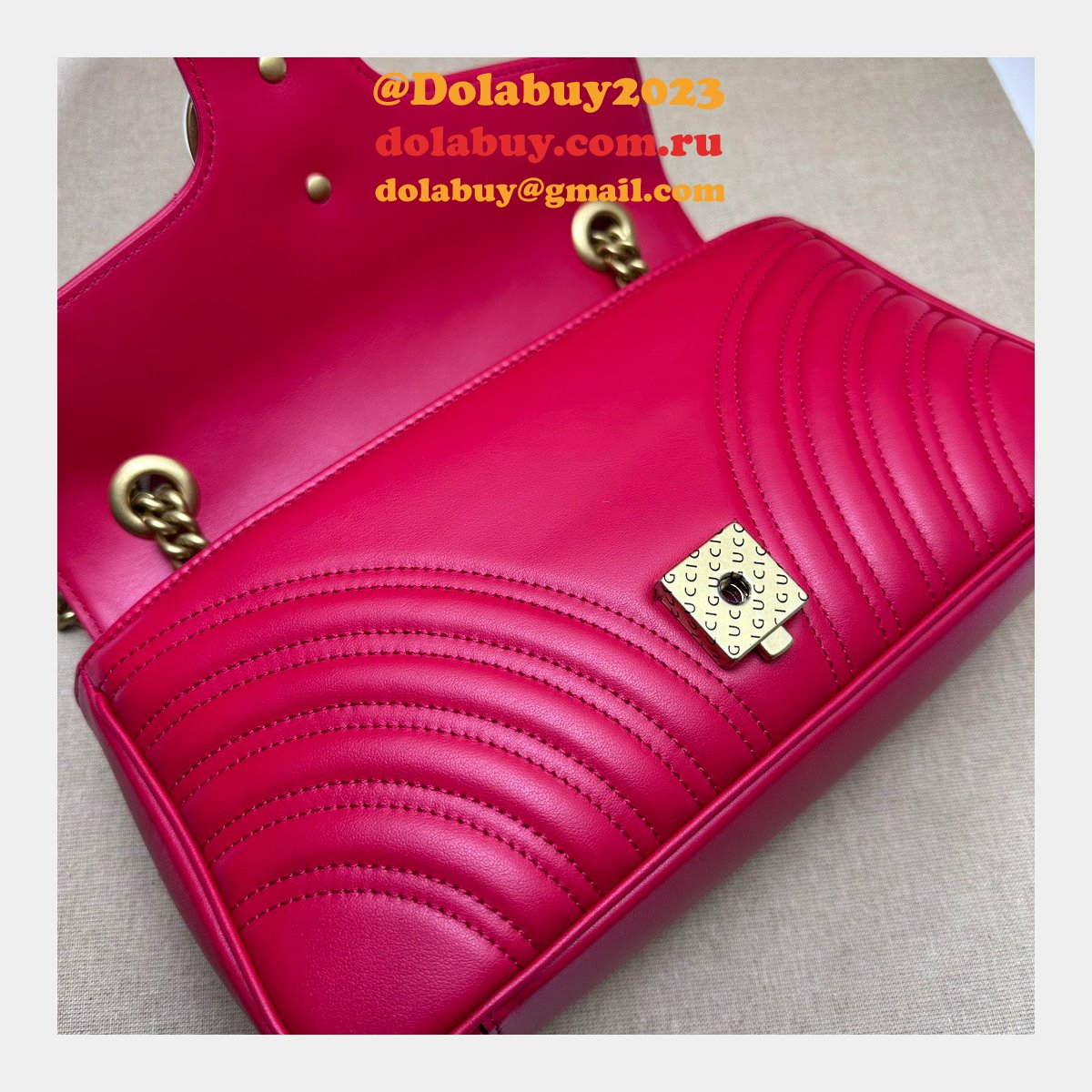 Gucci GG Marmont 1:1 Mirror Shoulder 443497 High Quality Bag