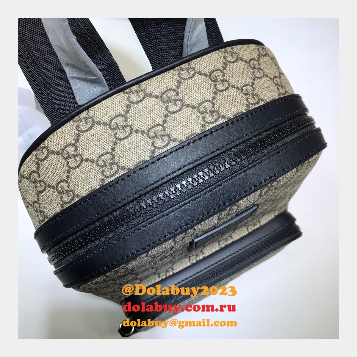 Gucci High Quality Replica 429020 GG Monogram Supreme Backpack Bag
