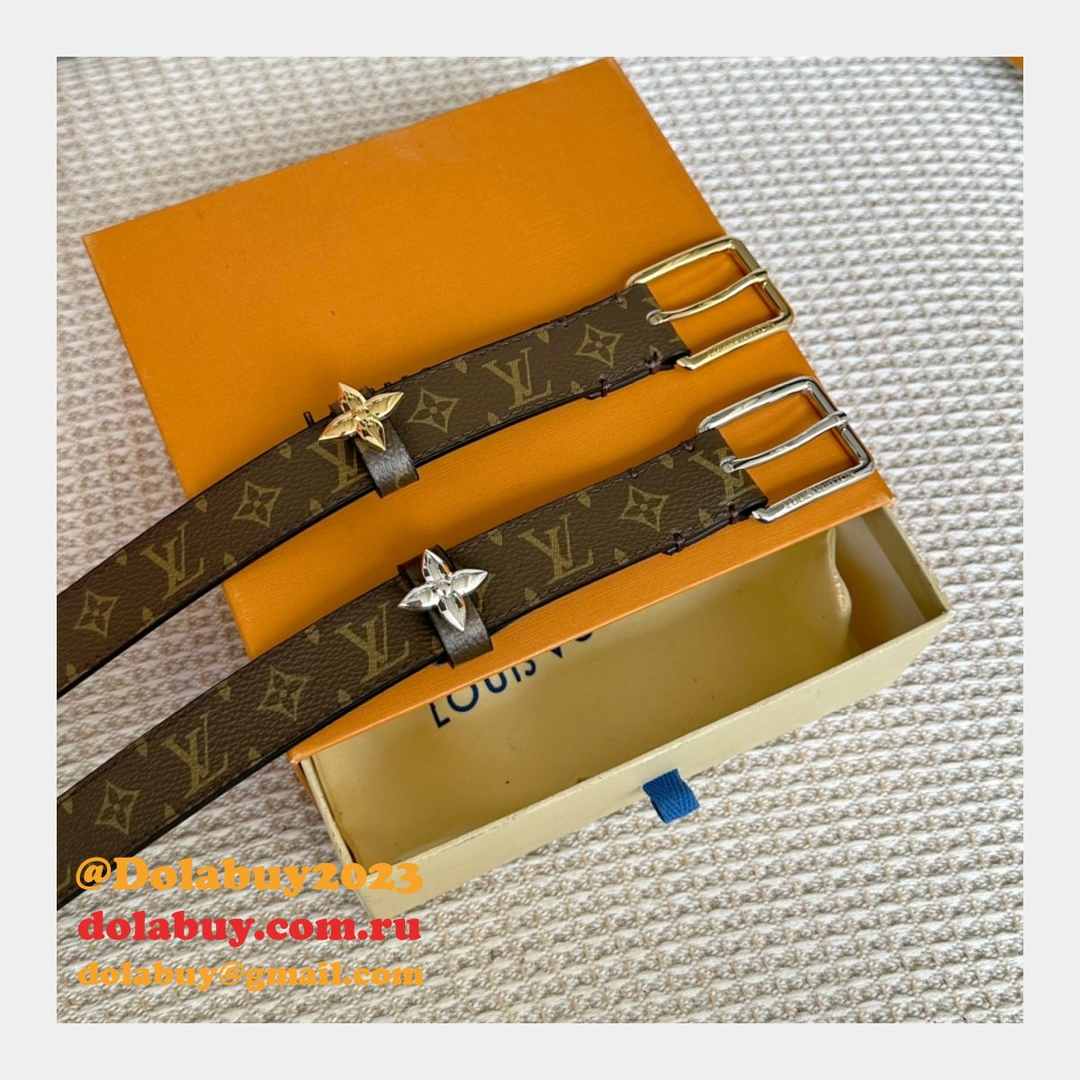Louis Vuitton Flowergram 2.5cm Monogram Reversible Belt