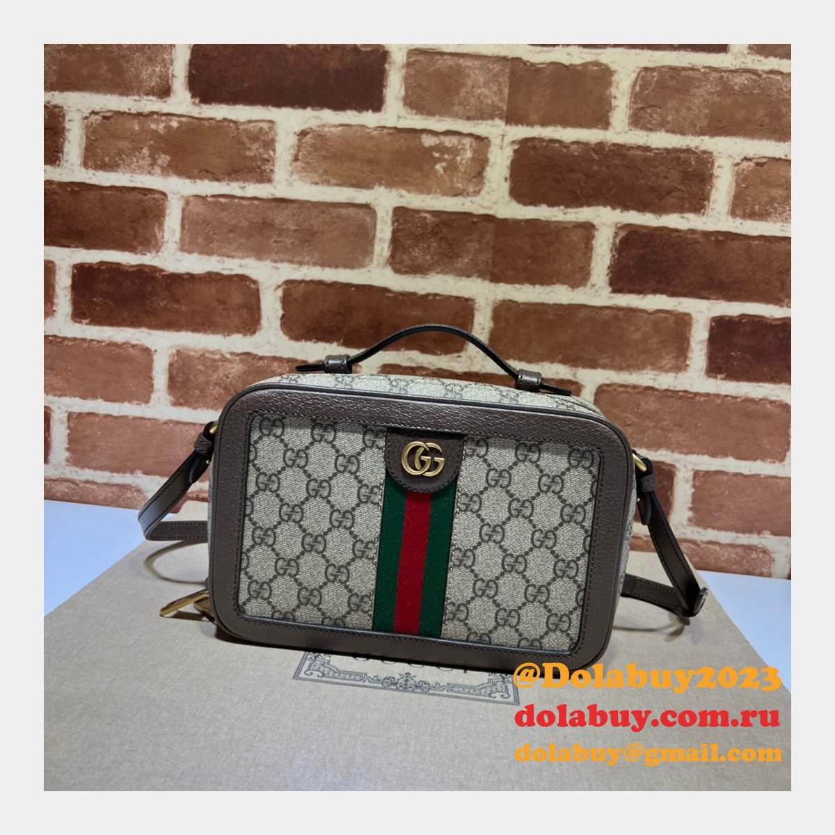 1:1 Mirror Gucci Replicas Ophidia 739392 Shoulder With-Web Bag