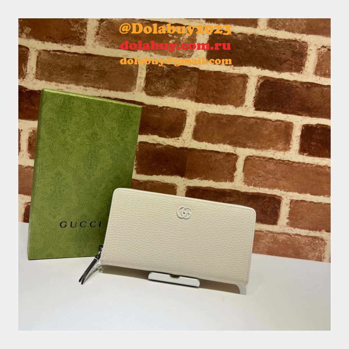 Gucci Best Replica 456117 GG Marmont zip around wallet