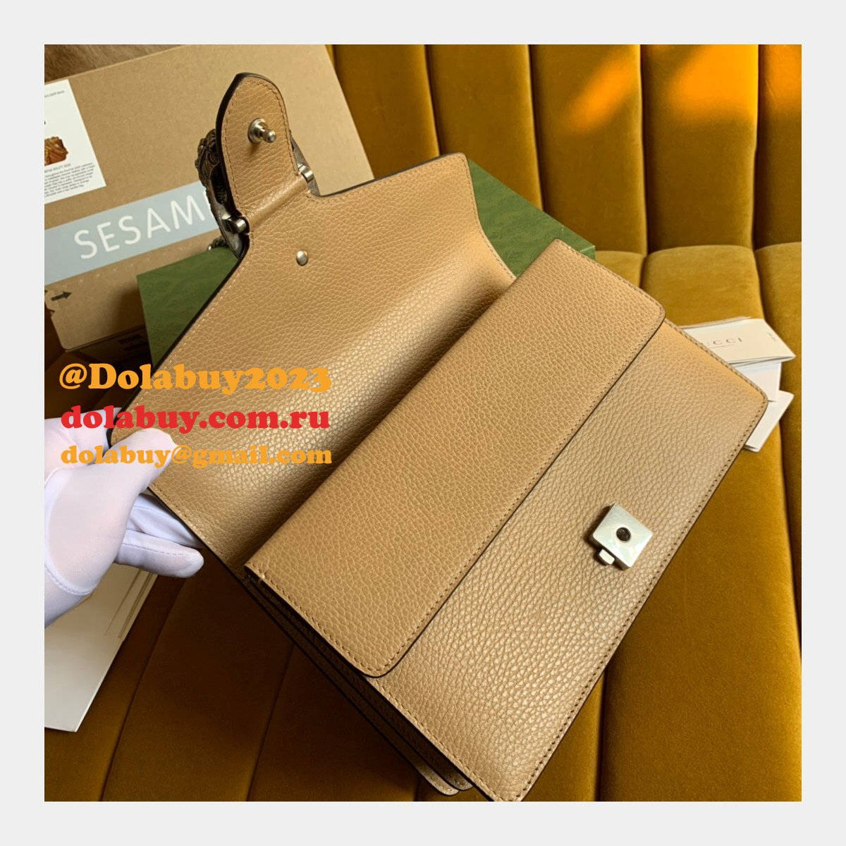Best Gucci Replica 400249 Dionysus GG Shoulder Brown Bag