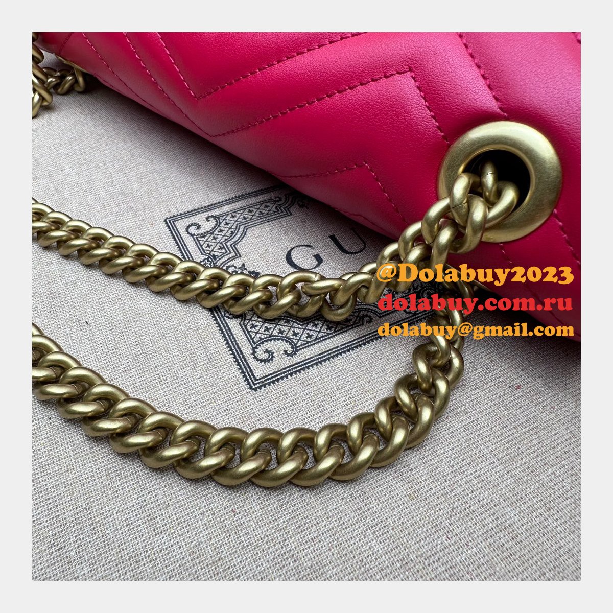 Gucci GG Marmont 1:1 Mirror Shoulder 443497 High Quality Bag