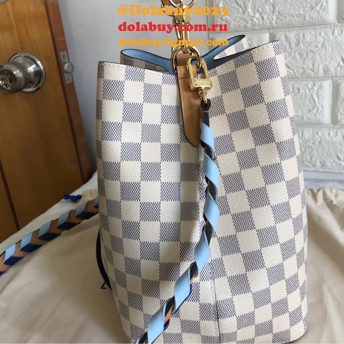 Replicas Louis Vuitton Best NéoNoé MM Damier Azur Canvas  N50042 Bag