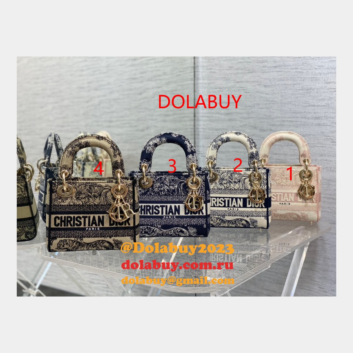 Christian Dior Copy Lady 1:1 17CM Mirror Designer Bag