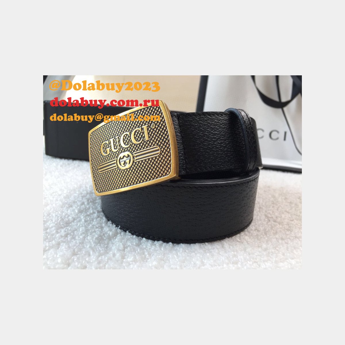 Knockoff Gucci Leather Belt 38mm Black Replica