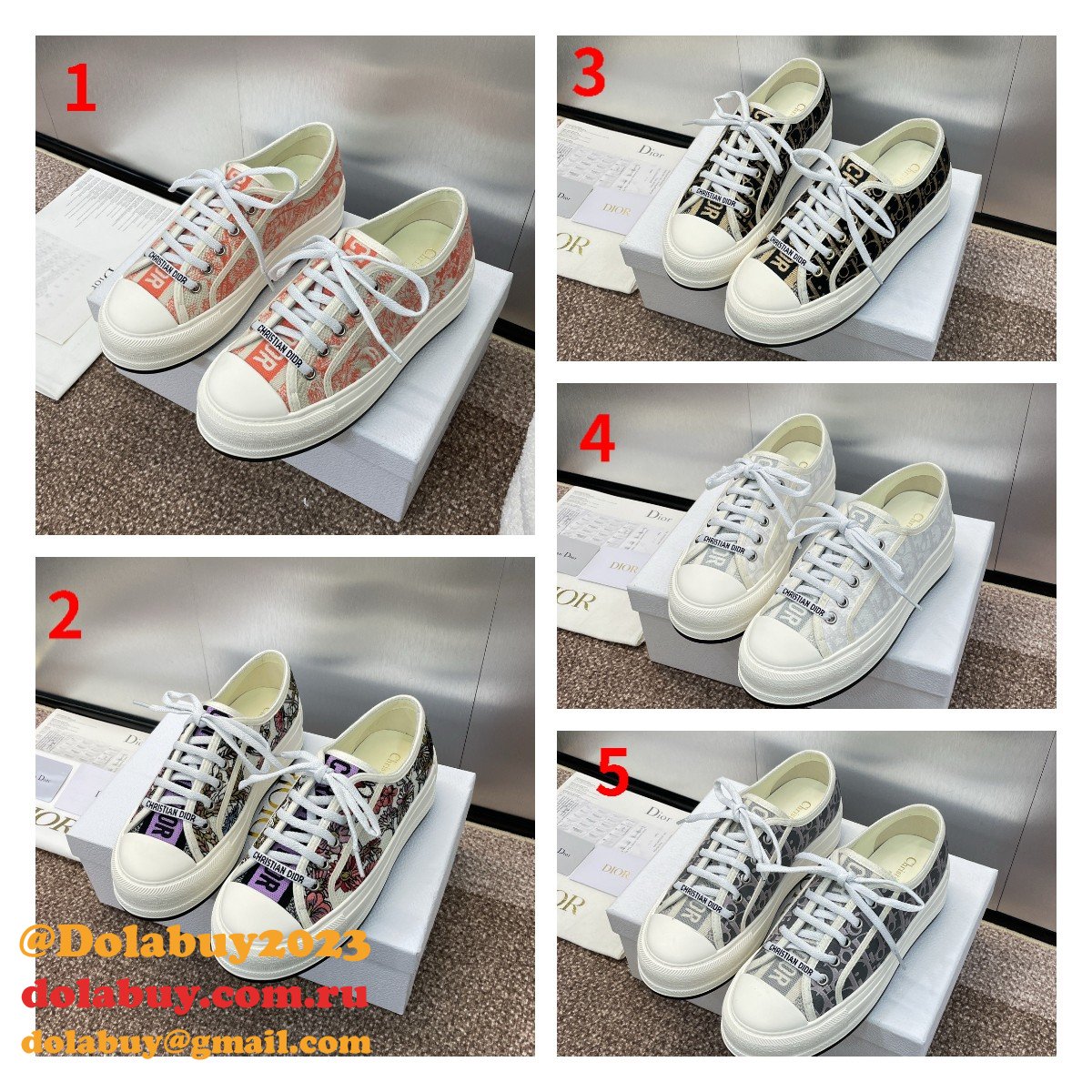 Wholesale Walk N Dior Platform Sneaker Inspired
