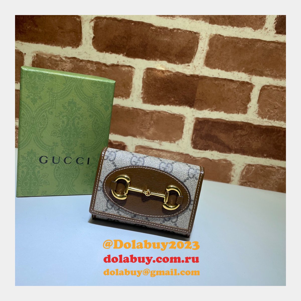 Gucci Fashion Knockoff GG Supreme 644462 Horsebit 1955 wallet