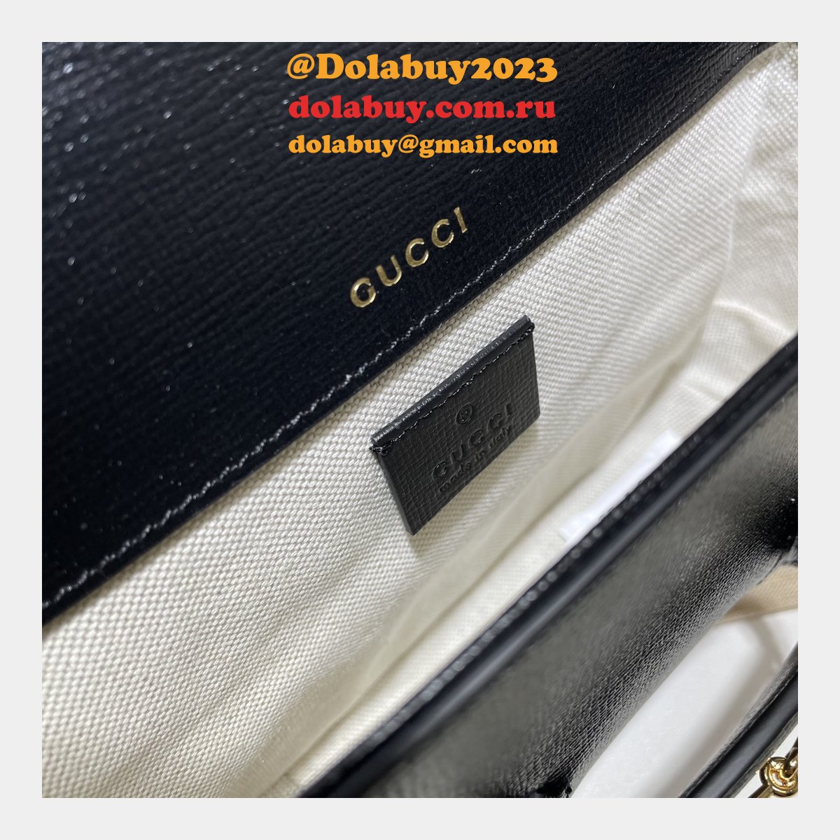Fake Gucci Horsebit 1955 mini black 658574 bag