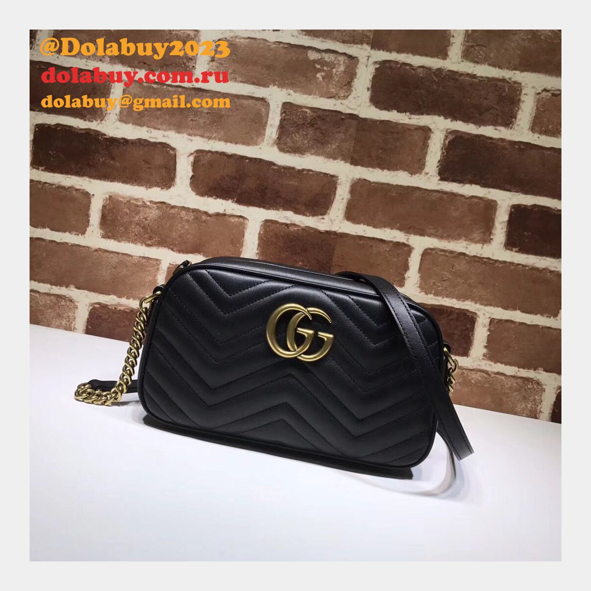 Luxury Gucci Fake 447632 Gg Marmont Crossbody Bags for Women