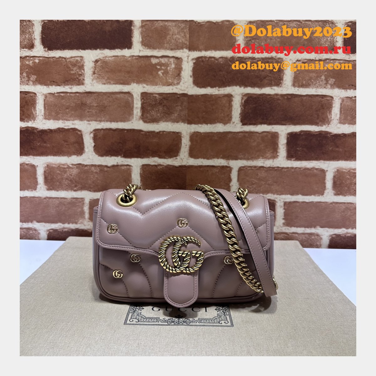 GG Marmont Matelassé 446744 Wholesale Gucci Replicas Bag