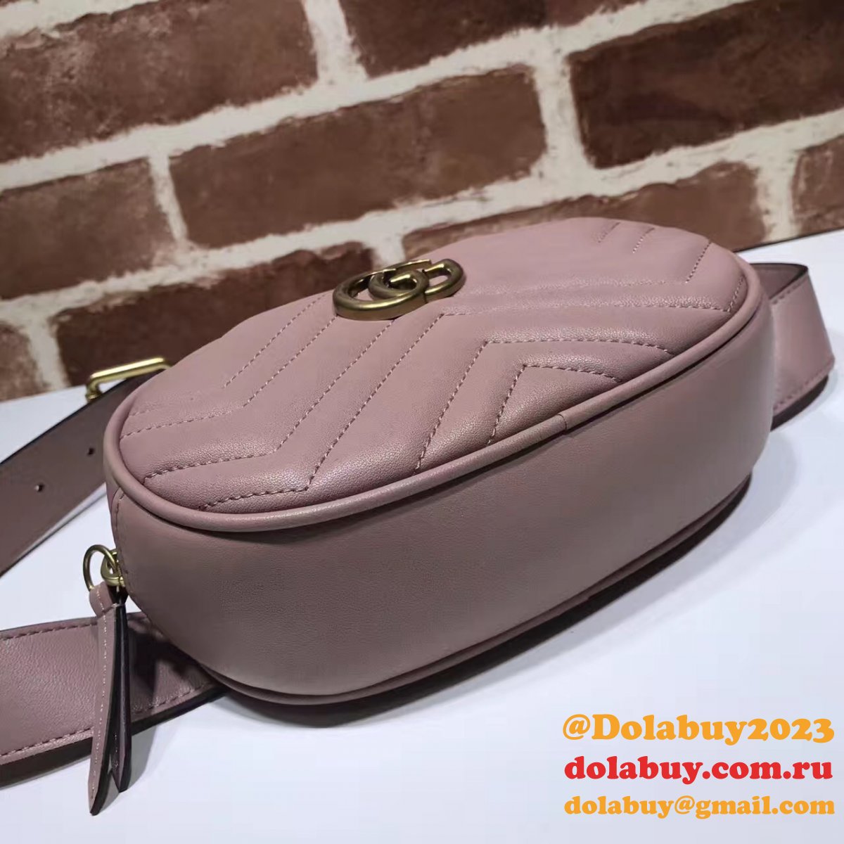 Best 476434 Gucci GG Marmont matelassé leather belt bag