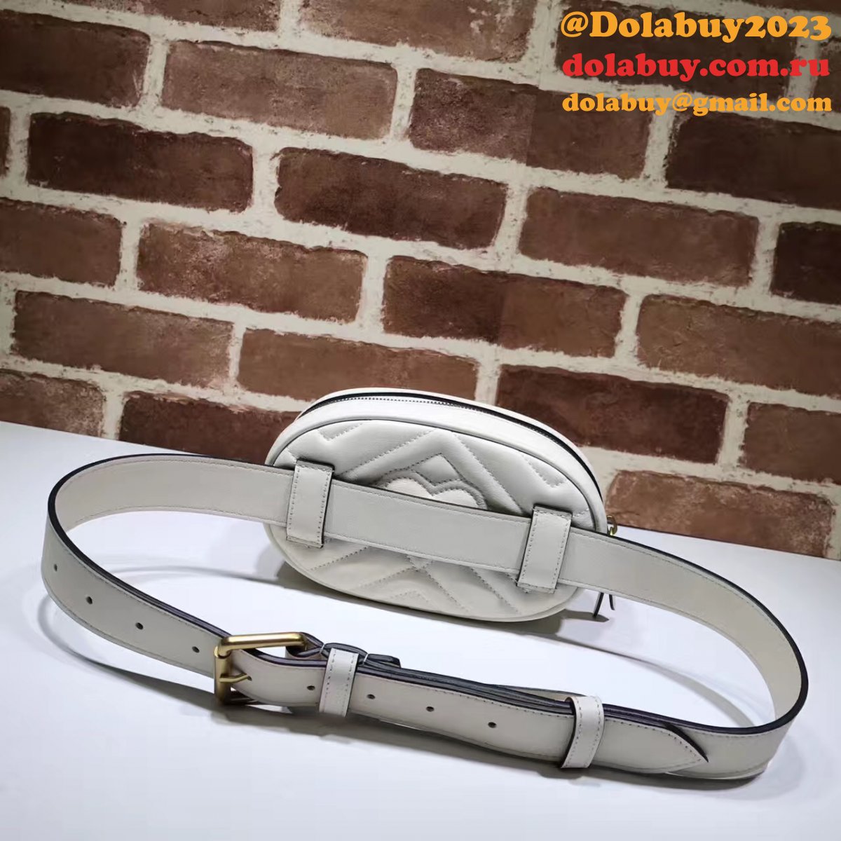 Best 476434 Gucci GG Marmont matelassé leather belt bag