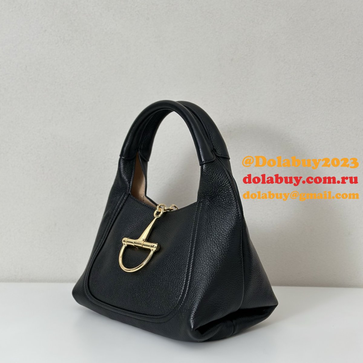 Duplicate 837467 Gucci Softbit Small Shoulder AAA+ Black Bag
