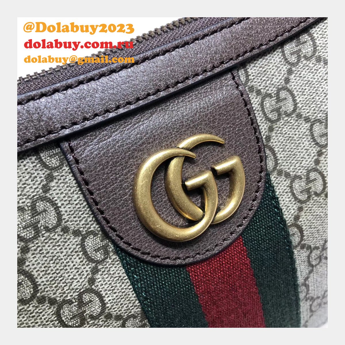 Fake Gucci High Quality Beige Ophidia GG small shoulder 598125 bag
