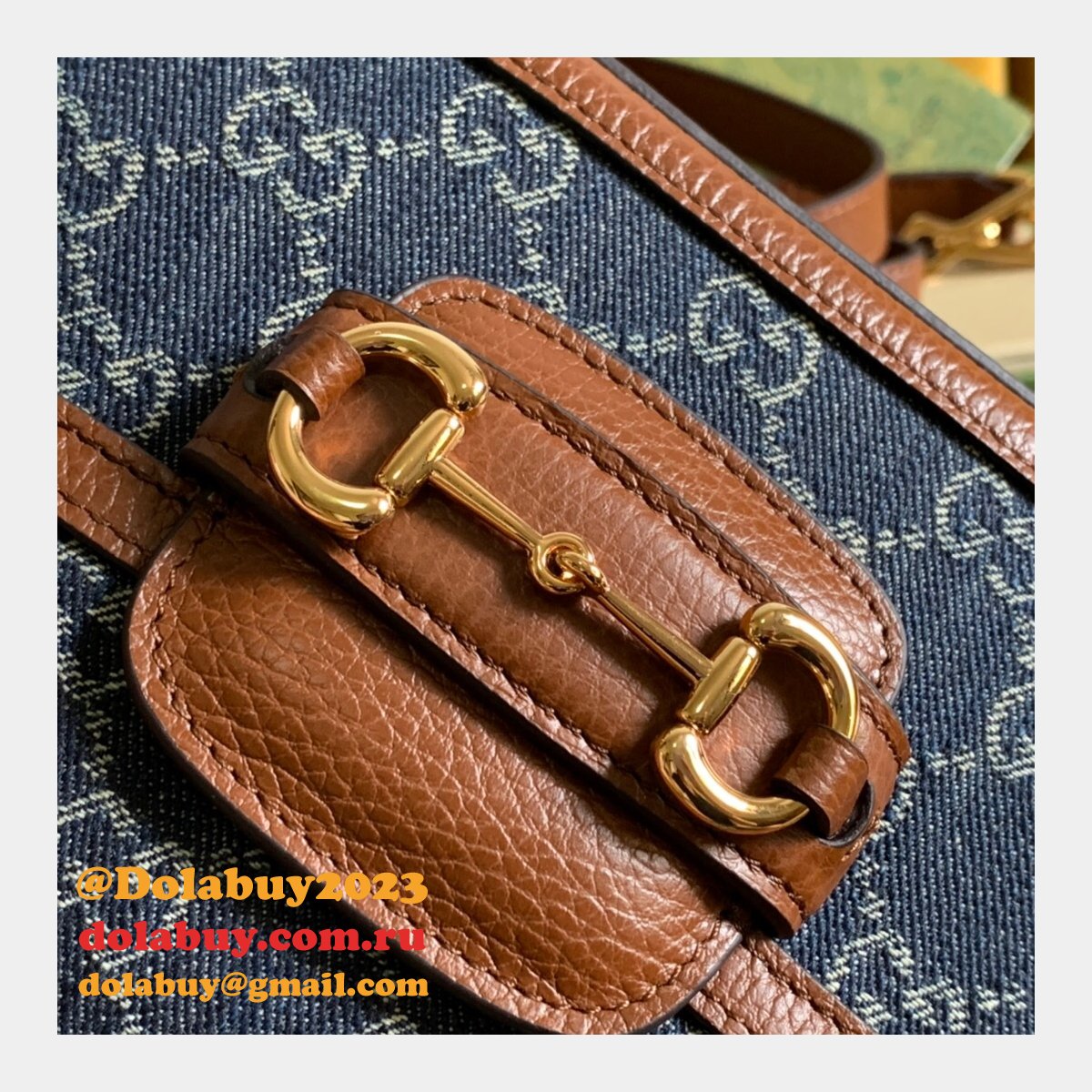 High Quality Gucci Replica Horsebit 1955 mini bag 658574 GG Supreme canvas