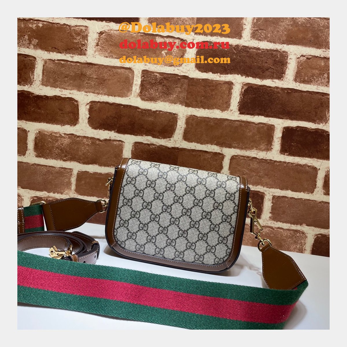 Gucci Beige Replicas Horsebit 1955 mini aaa bag