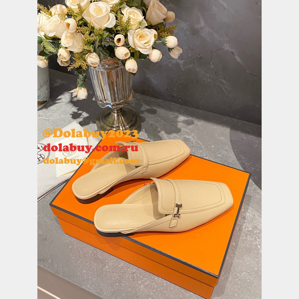 Designer Duplicate Hermes Groupie Replica Shoes For Sale